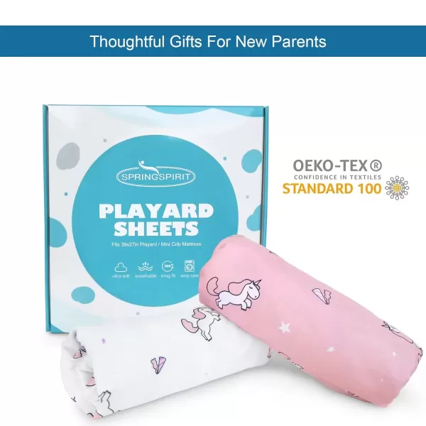 imagePack and Play Sheets Fitted Mini Crib Sheets 2 Pack Playard Sheets Compatible with Graco Pack n Play Ultra Soft Breathable Material DinosaursPink