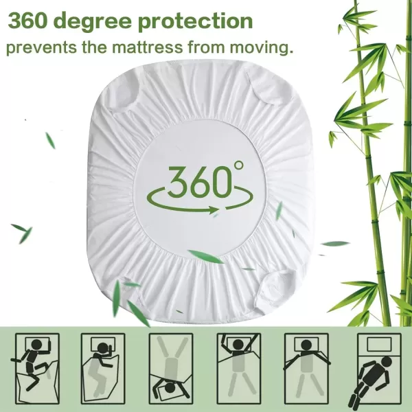 imagePremium Queen Mattress Protector 100 Waterproof 4D Air Fabric More Cooling Breathable Queen Mattress Cover Fitted 821quot Extra Deep Pocket Mattress Topper Washable Noiseless BeehiveQueenWhite