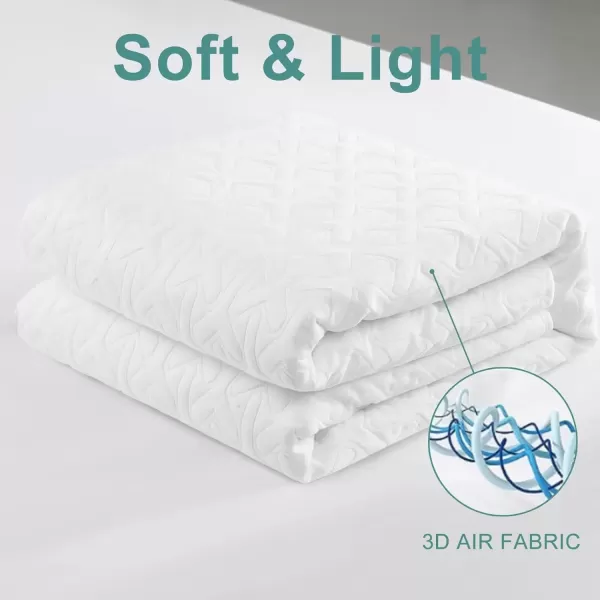 imagePremium Queen Mattress Protector 100 Waterproof 4D Air Fabric More Cooling Breathable Queen Mattress Cover Fitted 821quot Extra Deep Pocket Mattress Topper Washable Noiseless BeehiveQueenWhite
