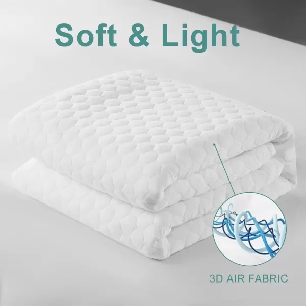 imagePremium Queen Mattress Protector 100 Waterproof 4D Air Fabric More Cooling Breathable Queen Mattress Cover Fitted 821quot Extra Deep Pocket Mattress Topper Washable Noiseless BeehiveQueenWhite