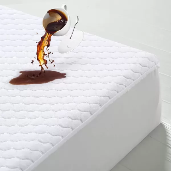imagePremium Queen Mattress Protector 100 Waterproof 4D Air Fabric More Cooling Breathable Queen Mattress Cover Fitted 821quot Extra Deep Pocket Mattress Topper Washable Noiseless BeehiveQueenWhite Beehive