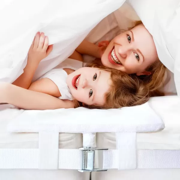 imageSPRINGSPIRIT Bed Bridge Twin to King Converter Kit  Improved Style Mattress Strap Include Twin Bed Connector for 2 Single Twin Mattress Easy Assemble Great for Stayovers ampamp Guest