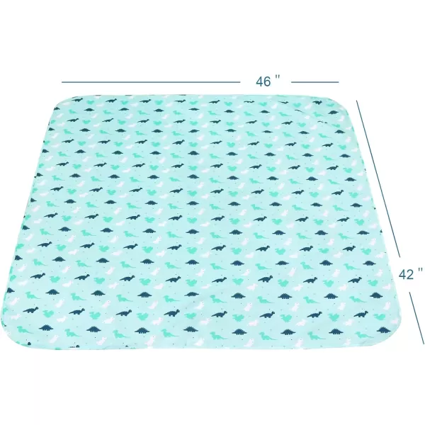 imageSPRINGSPIRIT Splat Mat for Under High Chair 2 Pack High Chair Mat for Floor Waterproof Mat Mealtime Playtime AntiSlip and Washable High Chair Mat 42quot x 46quot Dinosaurs ampamp OceanAqua
