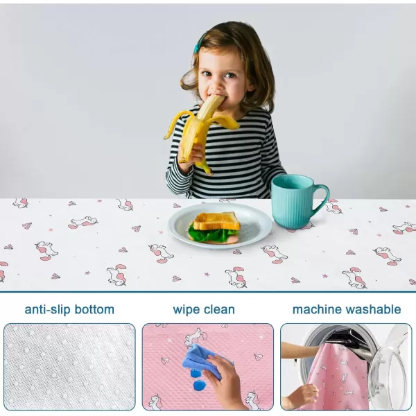imageSPRINGSPIRIT Splat Mat for Under High Chair 2 Pack High Chair Mat for Floor Waterproof Mat Mealtime Playtime AntiSlip and Washable High Chair Mat 42quot x 46quot Dinosaurs ampamp OceanPink