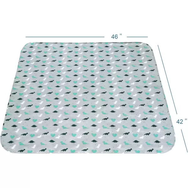 imageSPRINGSPIRIT Splat Mat for Under High Chair 2 Pack High Chair Mat for Floor Waterproof Mat Mealtime Playtime AntiSlip and Washable High Chair Mat 42quot x 46quot Dinosaurs ampamp OceanGray