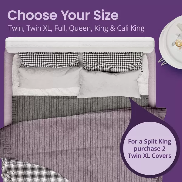 imageSafeRest 100 Waterproof Queen Size Mattress Protector  Fitted with Stretchable Pockets  Machine Washable Cotton Mattress Cover for BedCloudGuard Ultra Padded