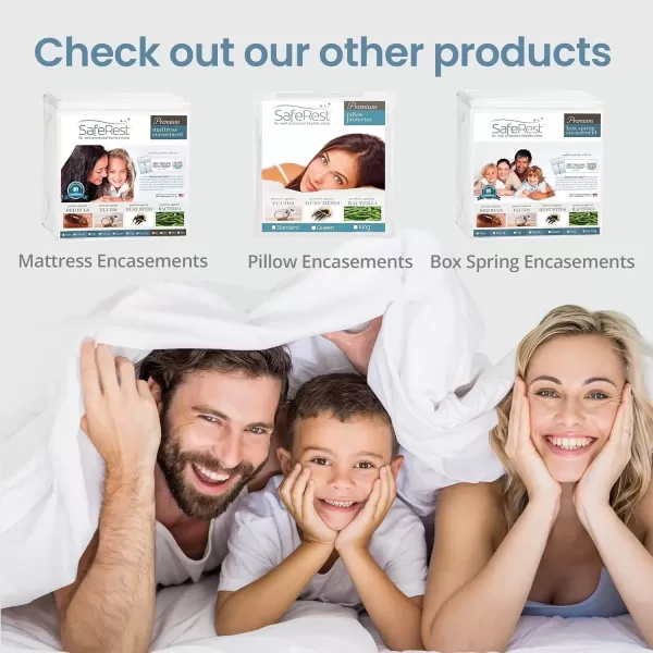 imageSafeRest 100 Waterproof Queen Size Mattress Protector  Fitted with Stretchable Pockets  Machine Washable Cotton Mattress Cover for BedOriginal Cotton Terry