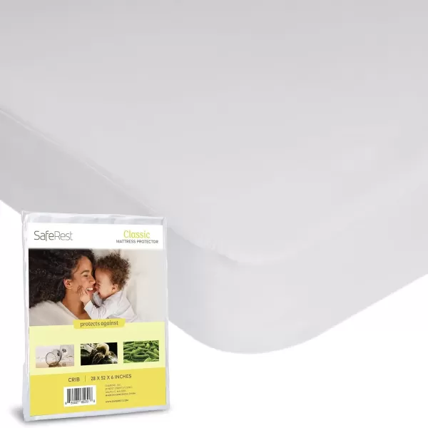 imageSafeRest 100 Waterproof Queen Size Mattress Protector  Fitted with Stretchable Pockets  Machine Washable Cotton Mattress Cover for BedPolyester