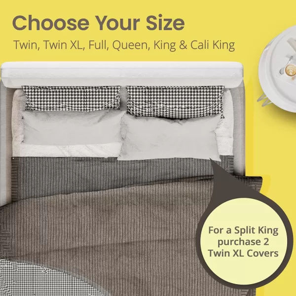 imageSafeRest 100 Waterproof Queen Size Mattress Protector  Fitted with Stretchable Pockets  Machine Washable Cotton Mattress Cover for BedPolyester