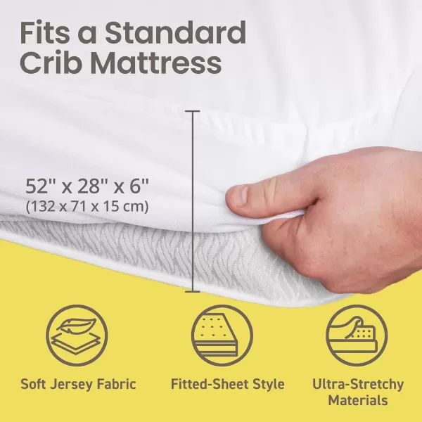 imageSafeRest 100 Waterproof Queen Size Mattress Protector  Fitted with Stretchable Pockets  Machine Washable Cotton Mattress Cover for BedPolyester