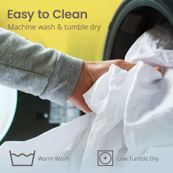 imageSafeRest 100 Waterproof Queen Size Mattress Protector  Fitted with Stretchable Pockets  Machine Washable Cotton Mattress Cover for BedPolyester