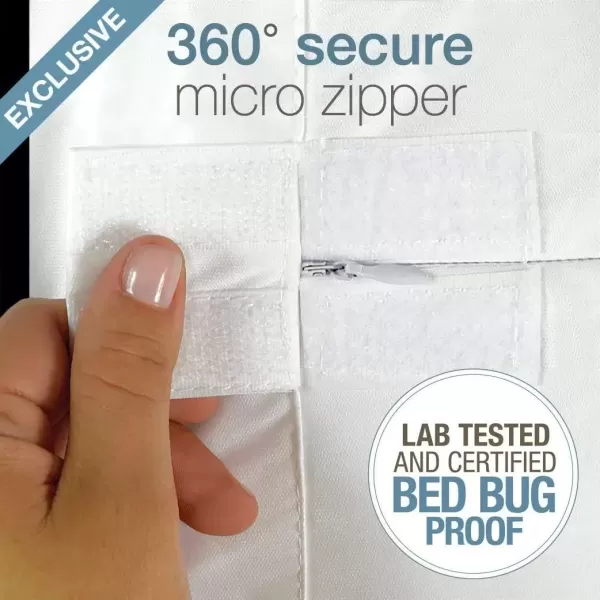 imageSafeRest Premium 9quot Thick Box Spring Encasement  Waterproof  Breathable Noiseless and Vinyl Free  Fits Up to 9quot  QueenFull