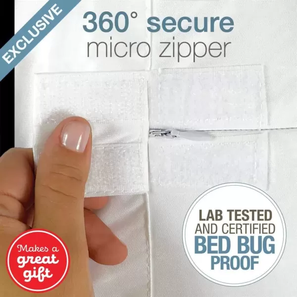 imageSafeRest Premium 9quot Thick Box Spring Encasement  Waterproof  Breathable Noiseless and Vinyl Free  Fits Up to 9quot  QueenFull XL
