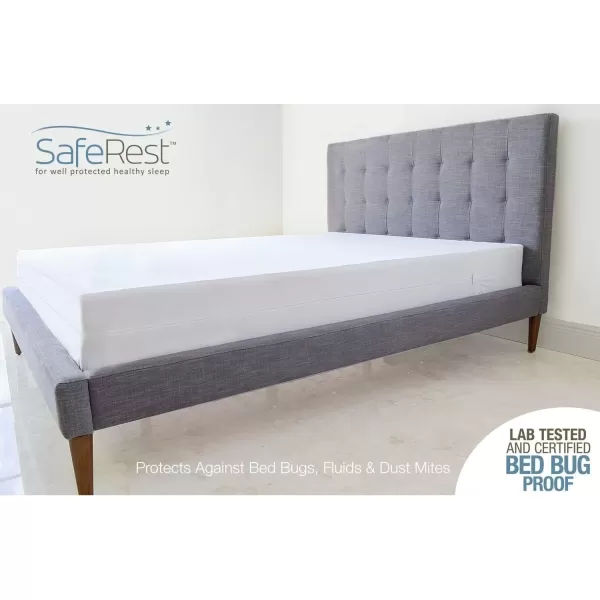 imageSafeRest Premium 9quot Thick Box Spring Encasement  Waterproof  Breathable Noiseless and Vinyl Free  Fits Up to 9quot  QueenTwin XL