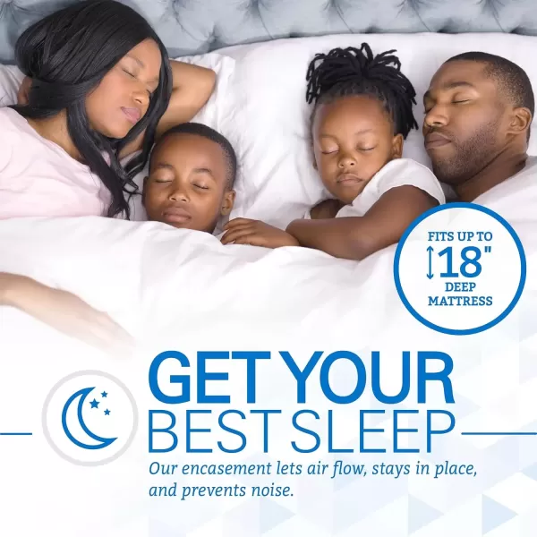 imageSafeRest Zippered Mattress Protector  Premium 6 Inch Waterproof Mattress Cover for Bed  Breathable ampamp Noiseless Washable Mattress Encasement  CribCali K 1518