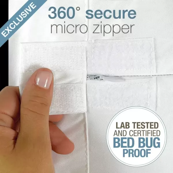 imageSafeRest Zippered Mattress Protector  Premium 6 Inch Waterproof Mattress Cover for Bed  Breathable ampamp Noiseless Washable Mattress Encasement  CribTwinXL 912