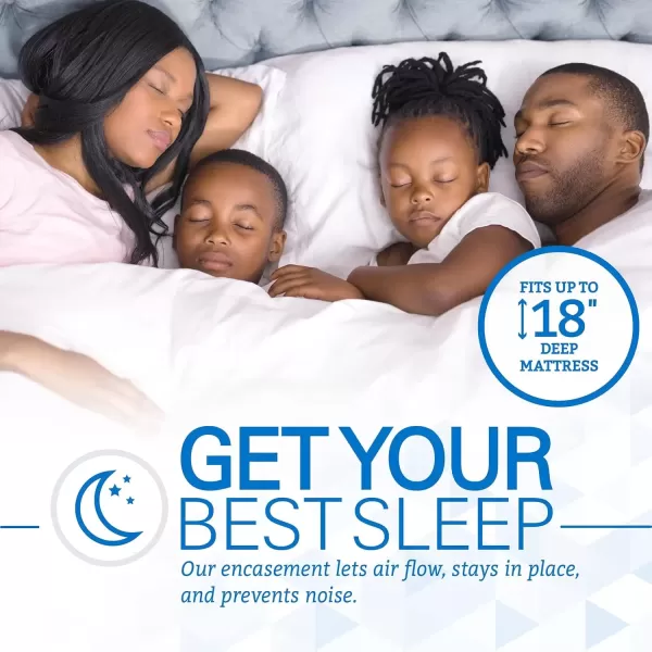 imageSafeRest Zippered Mattress Protector  Premium 6 Inch Waterproof Mattress Cover for Bed  Breathable ampamp Noiseless Washable Mattress Encasement  CribQueen 1518