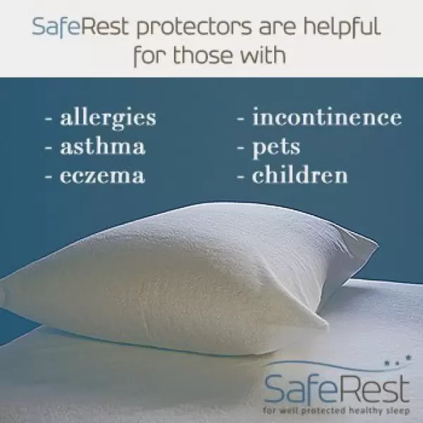 imageSafeRest Zippered Mattress Protector  Premium 6 Inch Waterproof Mattress Cover for Bed  Breathable ampamp Noiseless Washable Mattress Encasement  CribCrib 6
