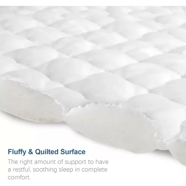 imageTwin Mattres Protector Pad Waterproof Quilted Breathable ampamp Cooling Twin Size Mattress Topper Cover Fitted for Kids with Deep Pocket Up to 14quot for Single Bed GrayWhite