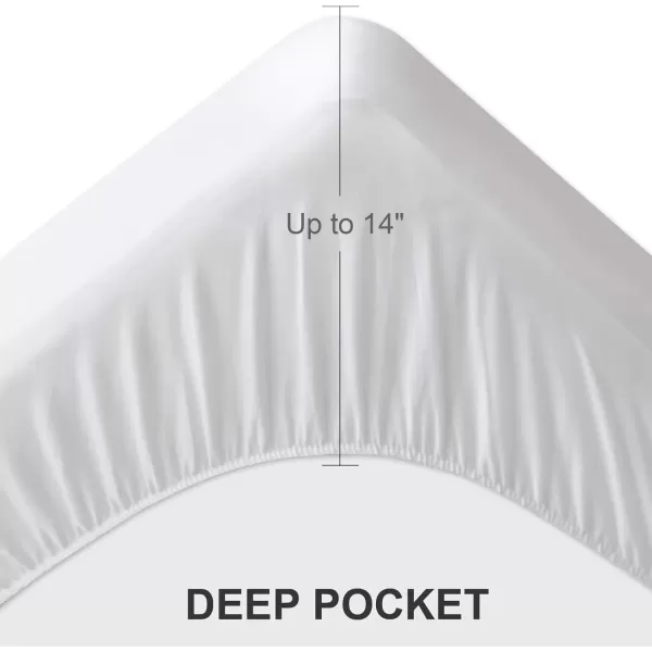imageTwin Mattres Protector Pad Waterproof Quilted Breathable ampamp Cooling Twin Size Mattress Topper Cover Fitted for Kids with Deep Pocket Up to 14quot for Single Bed GrayWhite