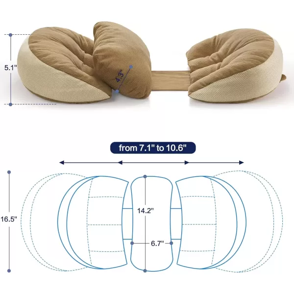 imagePregnancy Pillow Small MaternityPregnancy Body Pillow Support for Back Legs Belly HIPS of Pregnant Women Super Supportive Filling Portable Pillow Pregnancy for Travel Maternity Gift Khaki