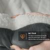 imageMERITLIFE California King Size Comforter Set Micromink Sherpa Comforter Cal King 3 Pcs Bedding Set Winter Warm Fleece Reversible Comforter 2 Pillowcases CharcoalWhite96quotx104quotCharcoal