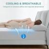image2 Pack YQueen SizebEEKing Size Premium 100 Waterproof Mattress ProtectorCooling Breathable Mattress Pad Cover Fitted Sheet Style821quot Extra Deep Pocket Washable Noiseless
