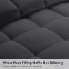 imageMERITLIFE Oversized King Comforter All Season Quilted Down Alternative Bed Comforter Cooling 2100 Series Reversible Lightweight Breathable Duvet Insert with Corner TabsDark Grey98quotx116quotDark Grey