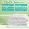imageMERITLIFE Oversized King Comforter All Season Quilted Down Alternative Bed Comforter Cooling 2100 Series Reversible Lightweight Breathable Duvet Insert with Corner TabsDark Grey98quotx116quotWhite