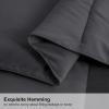 imageMERITLIFE Oversized King Comforter All Season Quilted Down Alternative Bed Comforter Cooling 2100 Series Reversible Lightweight Breathable Duvet Insert with Corner TabsDark Grey98quotx116quotDark Grey