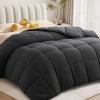 imageMERITLIFE Oversized King Comforter All Season Quilted Down Alternative Bed Comforter Cooling 2100 Series Reversible Lightweight Breathable Duvet Insert with Corner TabsDark Grey98quotx116quotDark Grey