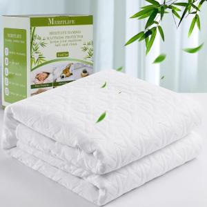 image2 Pack YQueen SizebEEKing Size Premium 100 Waterproof Mattress ProtectorCooling Breathable Mattress Pad Cover Fitted Sheet Style821quot Extra Deep Pocket Washable Noiseless