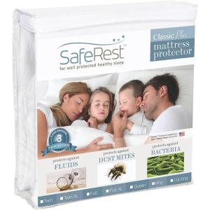 imageTwin Extra Long SafeRest Classic Plus Hypoallergenic 100 Waterproof Mattress Protector  Vinyl Free
