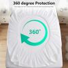 image2 Pack Queen SizeFull Size Premium 100 Waterproof Queen Mattress Protector4D Air Cooling 300GSM Mattress Pad CoverBreathable AllRound 360 Bed Mattress Topper Protection Noiseless Vinyl Free