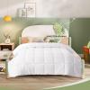 imageMERITLIFE Summer Cooling Comforters King Size Fluffy All Season White Down Alternative Comforter Lightweight Quilted Duvet Insert with 8 Corner Tabs White King 90quotx102quotWhite