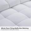 imageMERITLIFE Summer Cooling Comforters King Size Fluffy All Season White Down Alternative Comforter Lightweight Quilted Duvet Insert with 8 Corner Tabs White King 90quotx102quotWhite