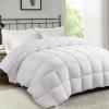 imageMERITLIFE Summer Cooling Comforters King Size Fluffy All Season White Down Alternative Comforter Lightweight Quilted Duvet Insert with 8 Corner Tabs White King 90quotx102quotWhite