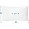 image4 Pack Pillow Protectors with Zipper Standard Size Breathable ampamp Noiseless Pillow Protector 100 Waterproof Pillow Cases 2026 White Pillow CoversKing