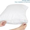 image4 Pack Pillow Protectors with Zipper Standard Size Breathable ampamp Noiseless Pillow Protector 100 Waterproof Pillow Cases 2026 White Pillow CoversQueen