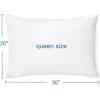 image4 Pack Pillow Protectors with Zipper Standard Size Breathable ampamp Noiseless Pillow Protector 100 Waterproof Pillow Cases 2026 White Pillow CoversQueen