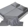 imageSPRINGSPIRIT Cot Sheets 30quot x 75quot x 9quot 4 Piece Cot Sheet Set Cot Size Fitted Sheets with Narrow TwinCamp BunkRvs BunkGuest BedsTrifold Mattress GreyGrey