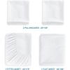 imageSPRINGSPIRIT Cot Sheets 30quot x 75quot x 9quot 4 Piece Cot Sheet Set Cot Size Fitted Sheets with Narrow TwinCamp BunkRvs BunkGuest BedsTrifold Mattress GreyWhite