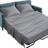imageSPRINGSPIRIT Cot Sheets 30quot x 75quot x 9quot 4 Piece Cot Sheet Set Cot Size Fitted Sheets with Narrow TwinCamp BunkRvs BunkGuest BedsTrifold Mattress GreyGrey