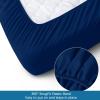 imageSPRINGSPIRIT Cot Sheets 30quot x 75quot x 9quot 4 Piece Cot Sheet Set Cot Size Fitted Sheets with Narrow TwinCamp BunkRvs BunkGuest BedsTrifold Mattress GreyNavy