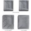 imageSPRINGSPIRIT Cot Sheets 30quot x 75quot x 9quot 4 Piece Cot Sheet Set Cot Size Fitted Sheets with Narrow TwinCamp BunkRvs BunkGuest BedsTrifold Mattress GreyGrey