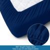imageSPRINGSPIRIT Cot Sheets 30quot x 75quot x 9quot 4 Piece Cot Sheet Set Cot Size Fitted Sheets with Narrow TwinCamp BunkRvs BunkGuest BedsTrifold Mattress GreyNavy