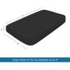 imageSPRINGSPIRIT Cot Sheets 30quot x 75quot x 9quot 4 Piece Cot Sheet Set Cot Size Fitted Sheets with Narrow TwinCamp BunkRvs BunkGuest BedsTrifold Mattress GreyBlack