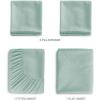 imageSPRINGSPIRIT Cot Sheets 30quot x 75quot x 9quot 4 Piece Cot Sheet Set Cot Size Fitted Sheets with Narrow TwinCamp BunkRvs BunkGuest BedsTrifold Mattress GreyGreen