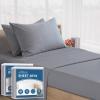 imageSPRINGSPIRIT Cot Sheets 30quot x 75quot x 9quot 4 Piece Cot Sheet Set Cot Size Fitted Sheets with Narrow TwinCamp BunkRvs BunkGuest BedsTrifold Mattress GreyGrey