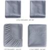 imageSPRINGSPIRIT Cot Sheets 30quot x 75quot x 9quot 4 Piece Cot Sheet Set Cot Size Fitted Sheets with Narrow TwinCamp BunkRvs BunkGuest BedsTrifold Mattress GreyGrey